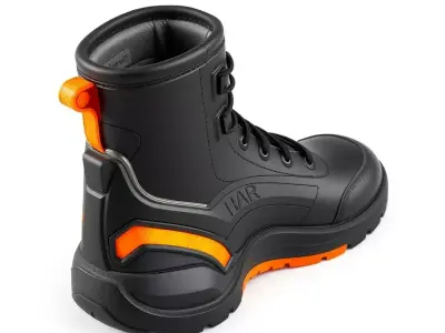 Modern Tactical Combat Boot Low-poly 3D model