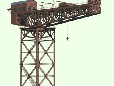 Imperial Japanese Navy 150tons Crane 3D model