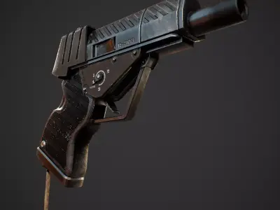 Hand Gun R303 Free low-poly 3D model