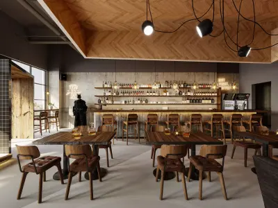 3D model Coffee Restaurant Bar 3D model 3D model 3D model
