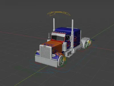 Optimus Prime Truck 1992 peterbilt 379 Transformers Movie 3D model