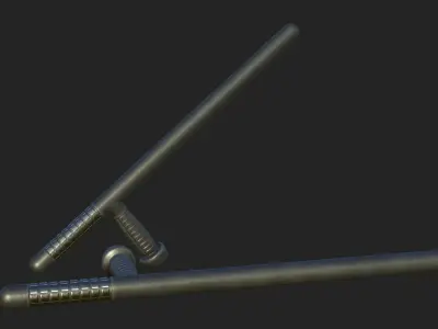 Police Tonfa Low-poly 3D model