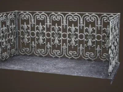 Historicism Balcony Low-poly 3D model