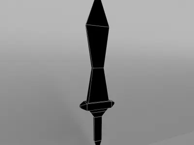 Lowpoly Sword 005 Low-poly 3D model