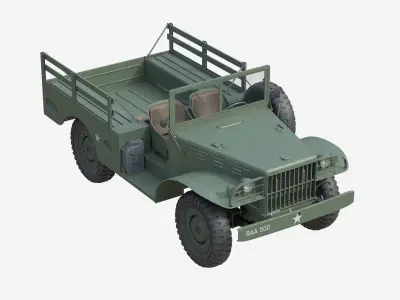 Dodge WC 51 Dodge WC-51 Low-poly 3D model