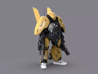 Night City Armored Special Police Squad 3D model