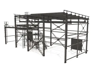 Industrial Metal Hangar 3D model buy