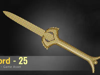 Sword-25 Low-poly 3D model