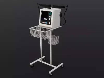 Model Medical ECG Machine 3D  Low-poly 3D model