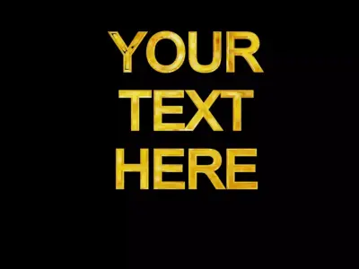Animated Text 3D model