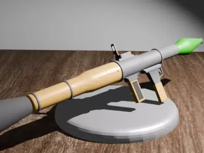 rocket launcher 3D model 7