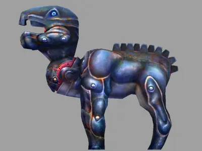 robot dog Low-poly 3D model