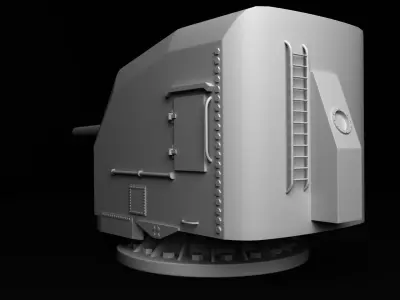 Destroyer Maingun Free 3D model