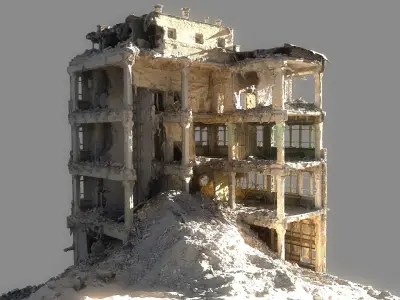 Abandoned Destroyed Building 2 3D model