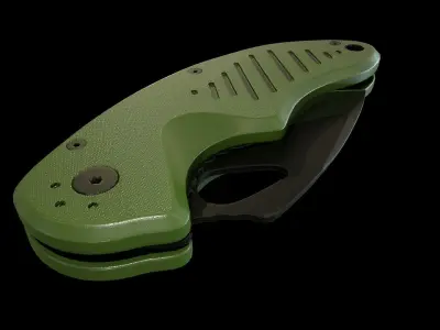 Tactical Knife - mid poly Low-poly 3D model