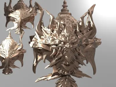 War God Baroque Mask 4 designs  3D model