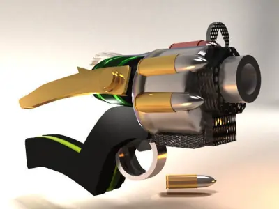 Fantasy Pistol - Game ready  Low-poly 3D model