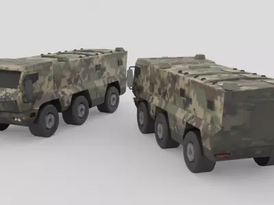 KamAZ63968-Typhoon chinese military vehicles Low-poly 3D model