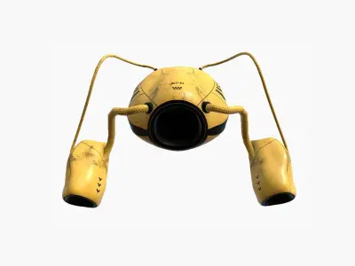 Jetpack H05 Yellow Black - SciFi Character Design Low-poly 3D model