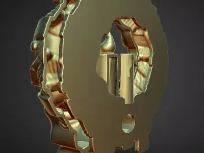 Christmas wreath decoration solid and 2 part for led lights 3D print model