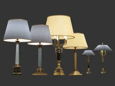 Bronze dArt  Lamp set 3D model