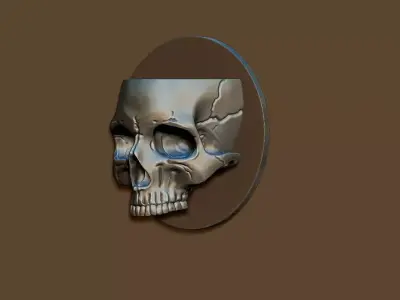 wall skull halloween decoration 3D print model