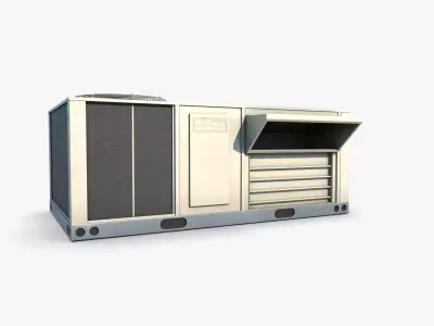 Air Conditioner 08 Low-poly 3D model