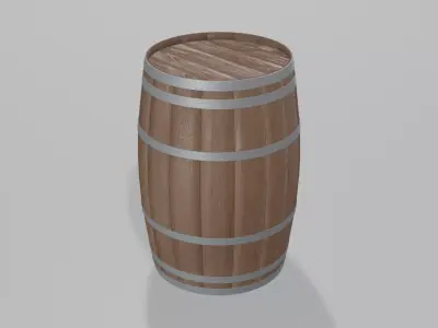 Heavy Toasted Bourbon Rundlet Barrel 3D model
