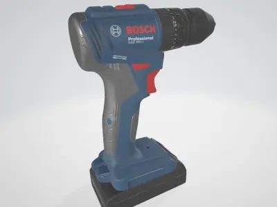 Bosch GSB 185-LI Cordless Drill Low-poly 3D model