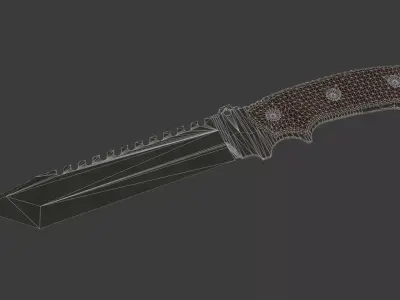 tactical knife  Free low-poly 3D model