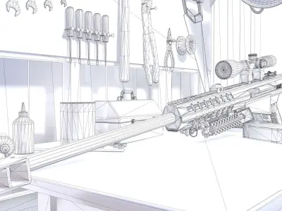 Barrett M82A1 Low-poly 3D model purchase