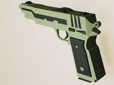Glock Free low-poly 3D model