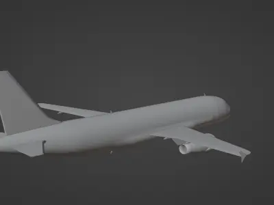 Airbus A320-232 Super Air Jet Low-poly 3D model