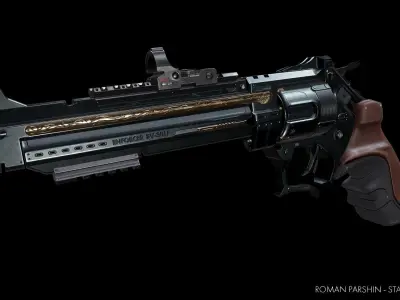 Revolver - Enforcer Low-poly 3D model