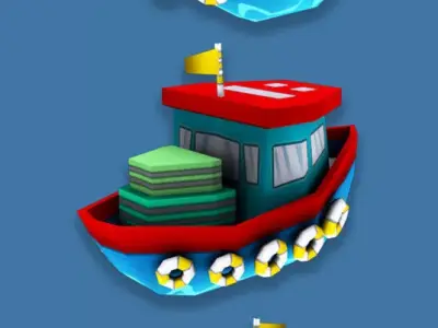 Cartoon Ships Pack Low-poly 3D model