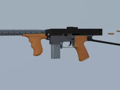 SMG PPK-42 with 4 Mag Options - Low Poly and Game-Ready Low-poly 3D model