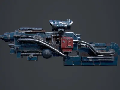 Rusted gun asset  3D model  3D model