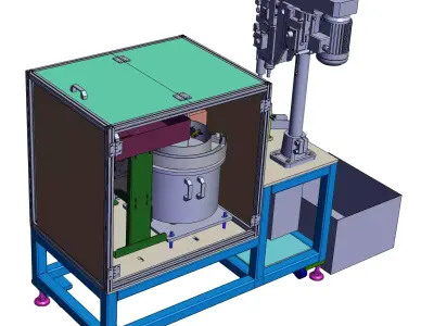 Vibrating plate automatic loading tapping machine 3D model