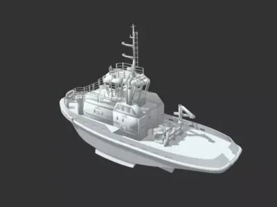 Tug Boat - Harbour Boat RC Conversion Kit 3D print model