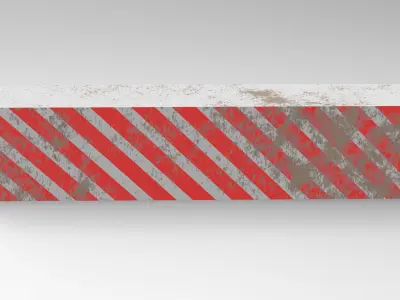 Concrete Barricade Low-poly 3D model purchase