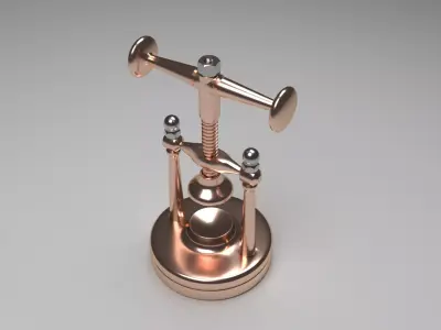 Nutcracker copper lever 3D model