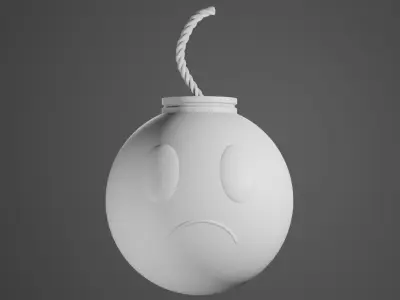 Cartoon Bomb Free low-poly 3D model