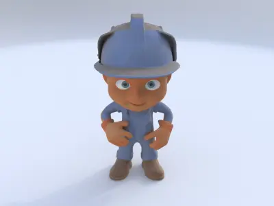 Factory Worker male 3D model