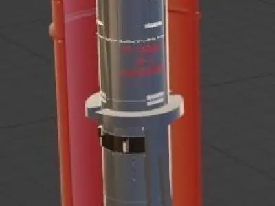 Series of Russian submarine ballistic missiles 3D model