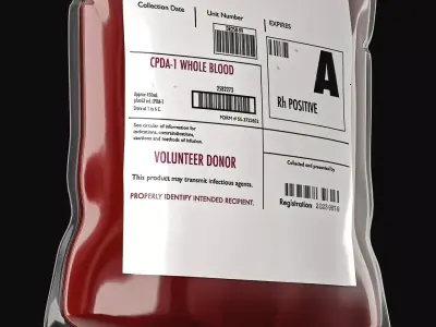 Blood Bag Hospital Low-poly 3D model
