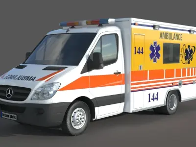 Mercedes Benz Sprinter 516 CDI GSF RTW Krankenwagen Ambulance 3D model