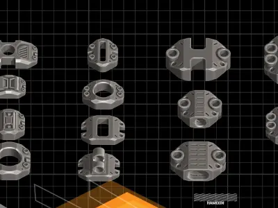 Hard Surface KITBASH190 DETAILS 3D model
