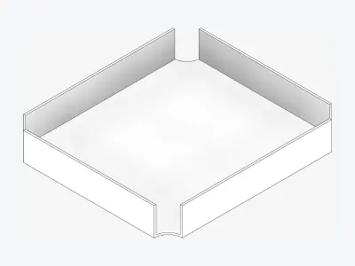 Furniture - Contemporary - Bond - Tray Wide Low-poly 3D model