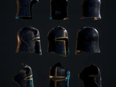  HIE Helmet D200226 Low-poly 3D model