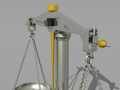 Old precision balance 3D model